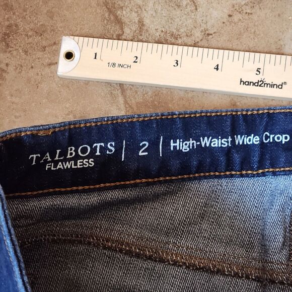 Talbots Flawless High Waist Wide Crop womens 2 - Picture 4 of 6